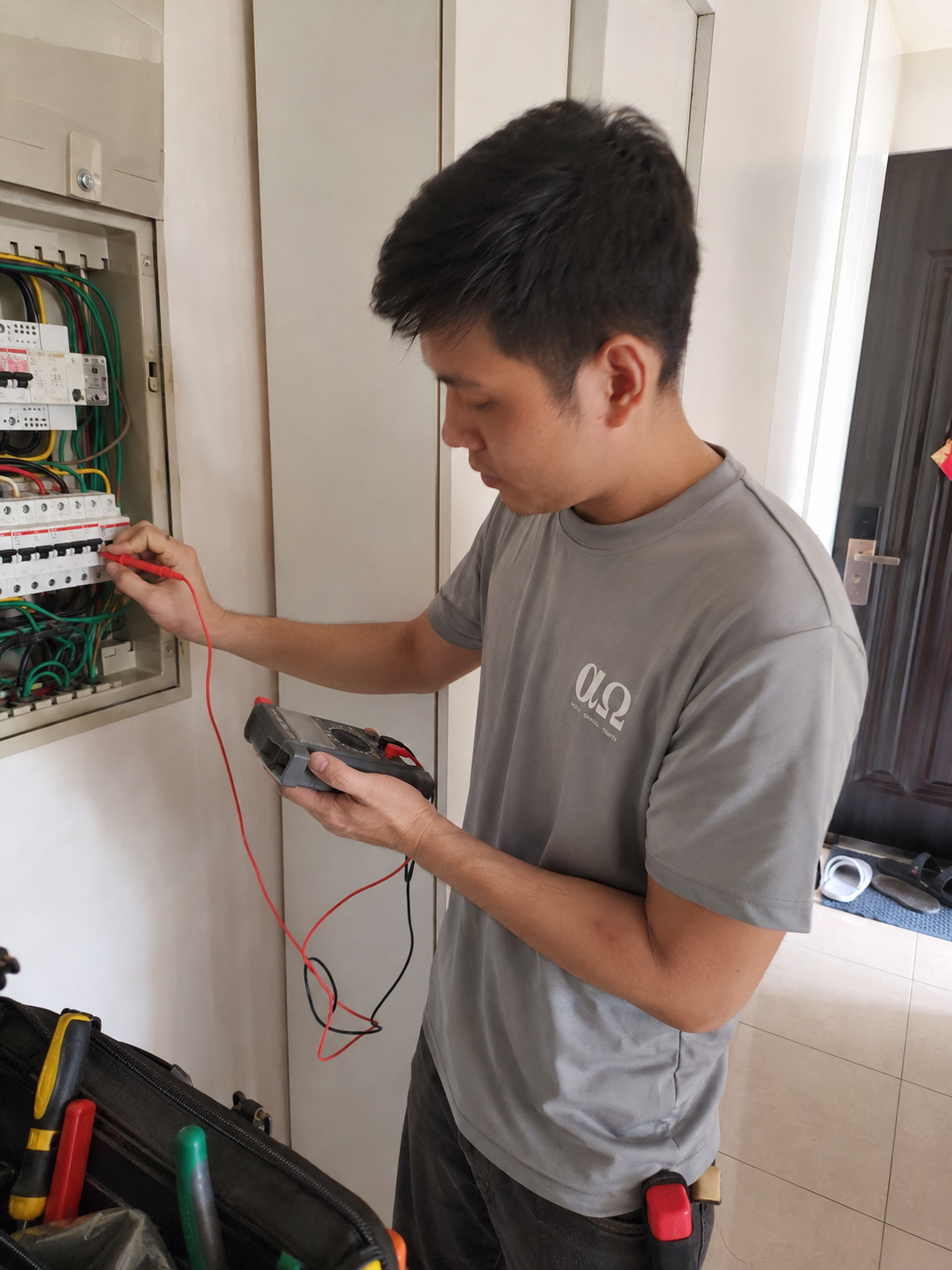 AOT technician at work Singapore